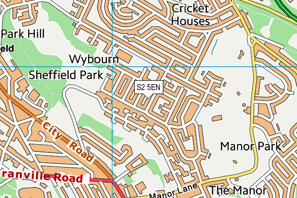 S2 5EN map - OS VectorMap District (Ordnance Survey)