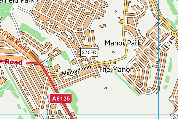 S2 5FR map - OS VectorMap District (Ordnance Survey)
