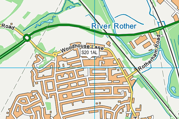 S20 1AL map - OS VectorMap District (Ordnance Survey)