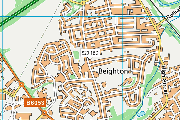 S20 1BD map - OS VectorMap District (Ordnance Survey)