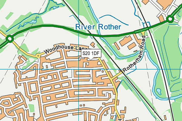 S20 1DF map - OS VectorMap District (Ordnance Survey)