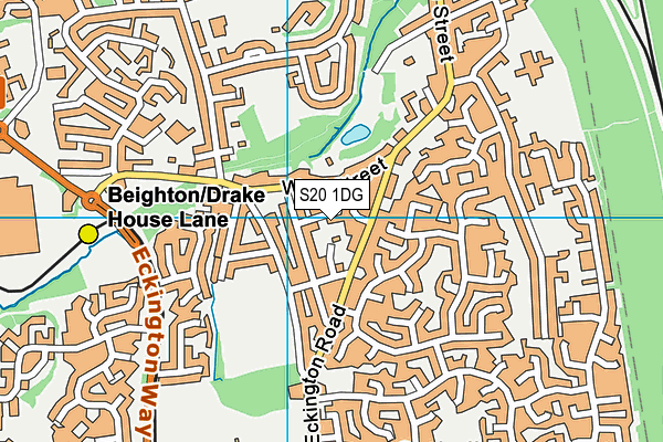 S20 1DG map - OS VectorMap District (Ordnance Survey)