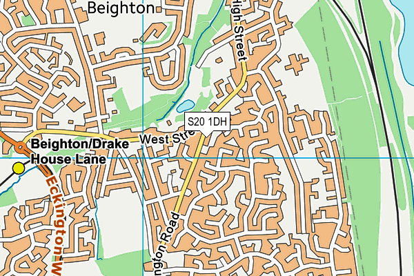 S20 1DH map - OS VectorMap District (Ordnance Survey)