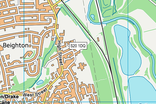 S20 1DQ map - OS VectorMap District (Ordnance Survey)