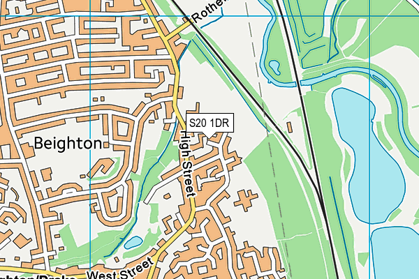 S20 1DR map - OS VectorMap District (Ordnance Survey)