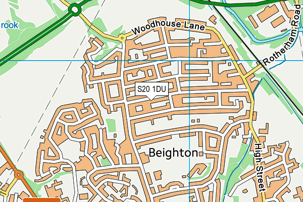 S20 1DU map - OS VectorMap District (Ordnance Survey)