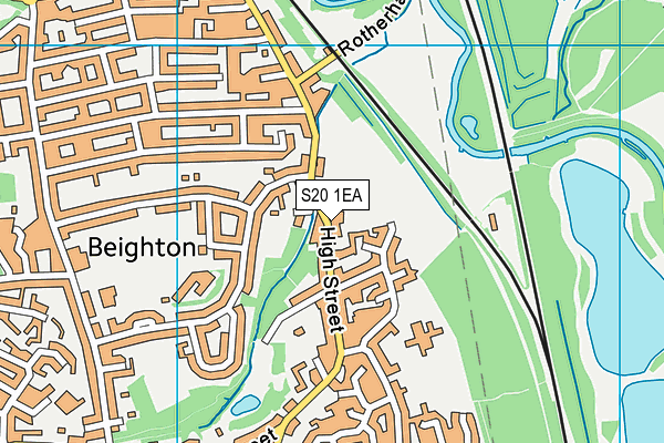 S20 1EA map - OS VectorMap District (Ordnance Survey)