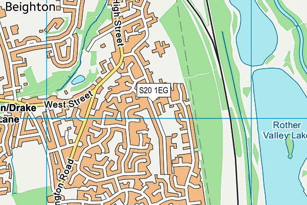 Brook House Junior map (S20 1EG) - OS VectorMap District (Ordnance Survey)