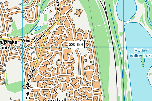 S20 1EH map - OS VectorMap District (Ordnance Survey)