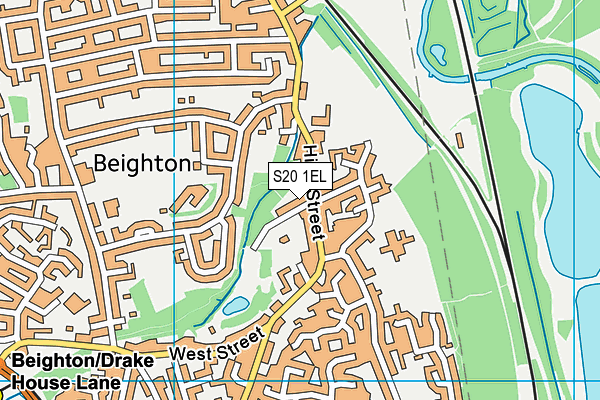 S20 1EL map - OS VectorMap District (Ordnance Survey)