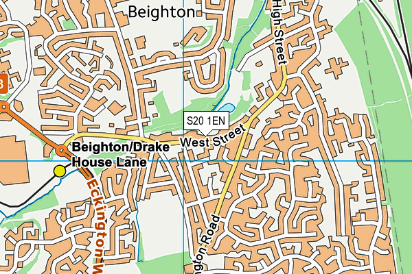 S20 1EN map - OS VectorMap District (Ordnance Survey)