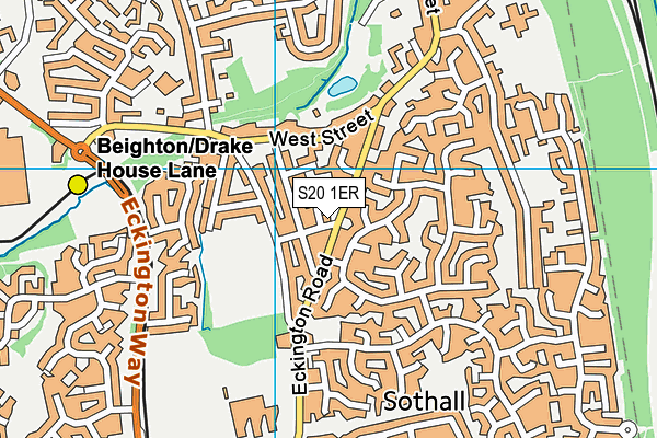 S20 1ER map - OS VectorMap District (Ordnance Survey)