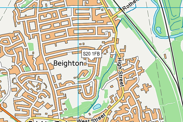 S20 1FB map - OS VectorMap District (Ordnance Survey)