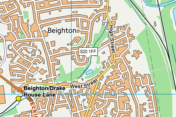 S20 1FF map - OS VectorMap District (Ordnance Survey)