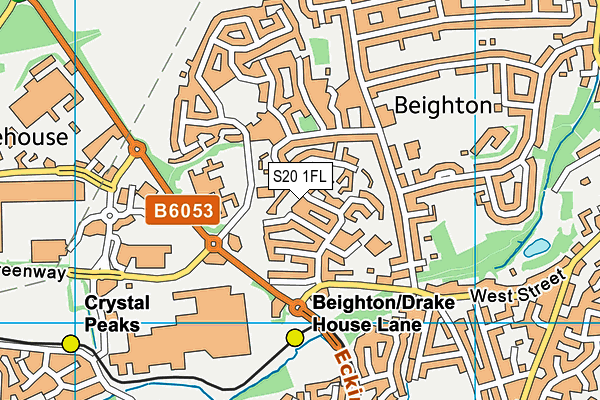 S20 1FL map - OS VectorMap District (Ordnance Survey)