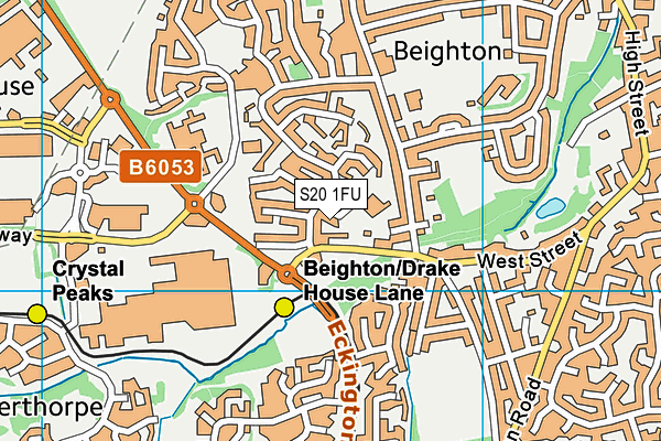 S20 1FU map - OS VectorMap District (Ordnance Survey)