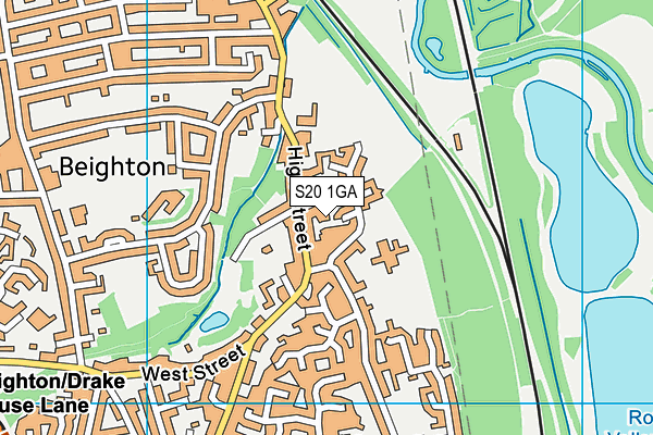 S20 1GA map - OS VectorMap District (Ordnance Survey)