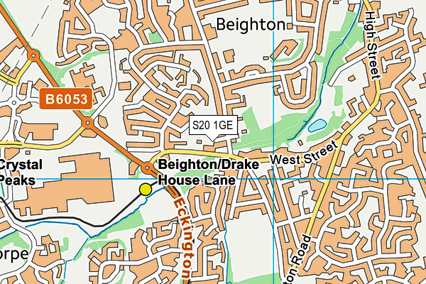 S20 1GE map - OS VectorMap District (Ordnance Survey)