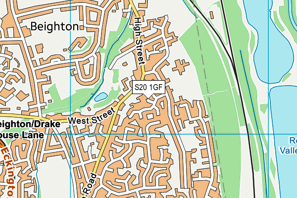 S20 1GF map - OS VectorMap District (Ordnance Survey)