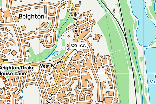 S20 1GG map - OS VectorMap District (Ordnance Survey)