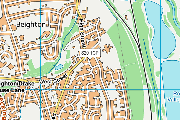 S20 1GP map - OS VectorMap District (Ordnance Survey)