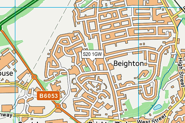 S20 1GW map - OS VectorMap District (Ordnance Survey)