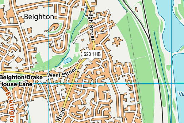 S20 1HB map - OS VectorMap District (Ordnance Survey)