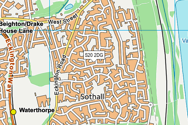 S20 2DG map - OS VectorMap District (Ordnance Survey)