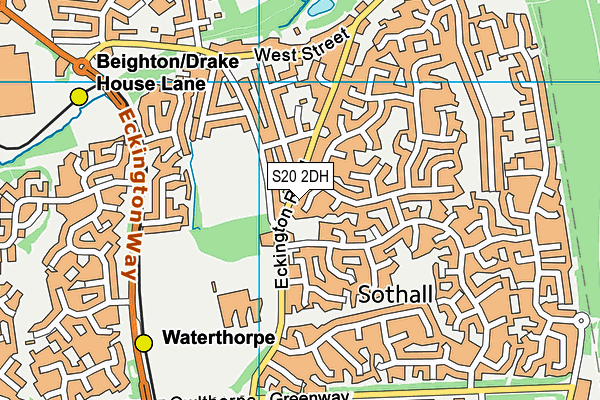S20 2DH map - OS VectorMap District (Ordnance Survey)