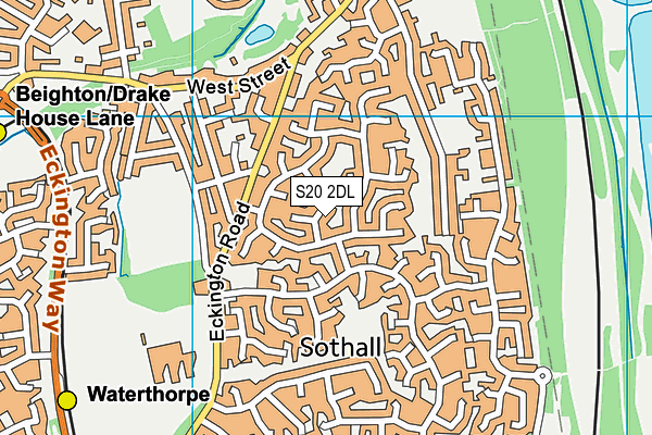 S20 2DL map - OS VectorMap District (Ordnance Survey)
