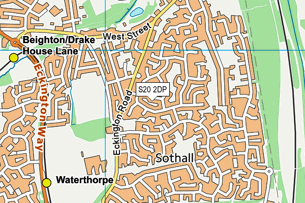 S20 2DP map - OS VectorMap District (Ordnance Survey)