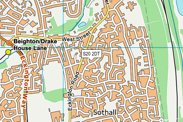 S20 2DT map - OS VectorMap District (Ordnance Survey)