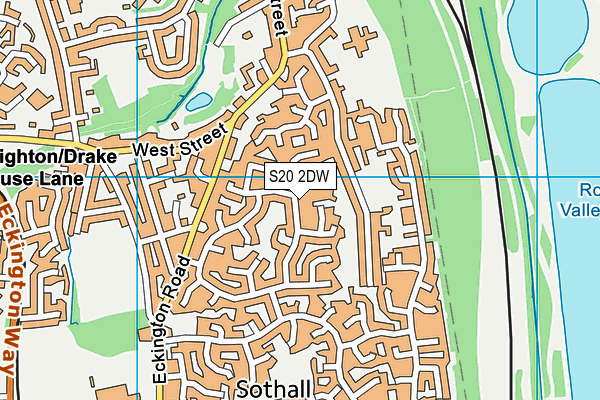 S20 2DW map - OS VectorMap District (Ordnance Survey)