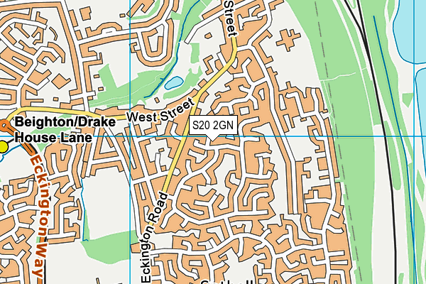 S20 2GN map - OS VectorMap District (Ordnance Survey)