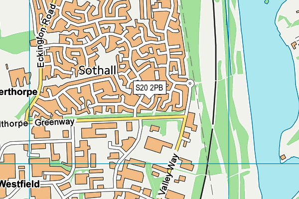 S20 2PB map - OS VectorMap District (Ordnance Survey)