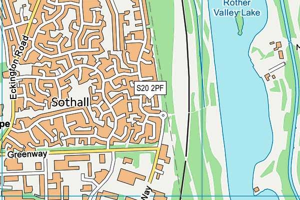 S20 2PF map - OS VectorMap District (Ordnance Survey)