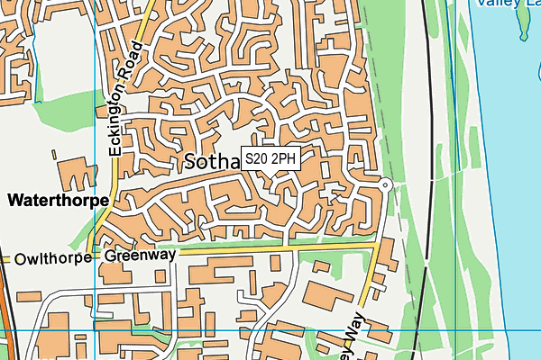 S20 2PH map - OS VectorMap District (Ordnance Survey)