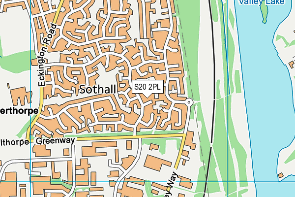 S20 2PL map - OS VectorMap District (Ordnance Survey)