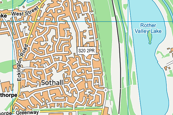 S20 2PR map - OS VectorMap District (Ordnance Survey)