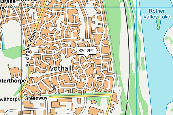 S20 2PT map - OS VectorMap District (Ordnance Survey)