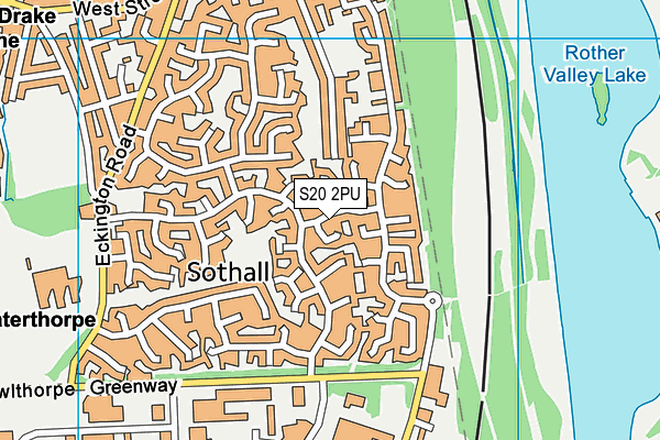 S20 2PU map - OS VectorMap District (Ordnance Survey)