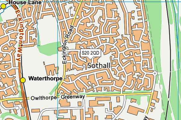 S20 2QD map - OS VectorMap District (Ordnance Survey)