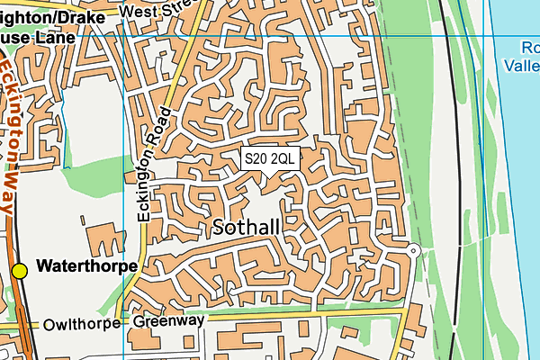 S20 2QL map - OS VectorMap District (Ordnance Survey)