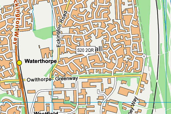 S20 2QR map - OS VectorMap District (Ordnance Survey)