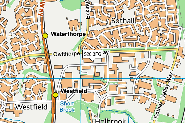 S20 3FG map - OS VectorMap District (Ordnance Survey)