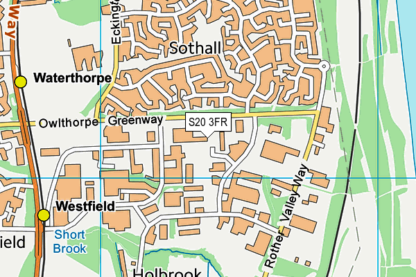 S20 3FR map - OS VectorMap District (Ordnance Survey)