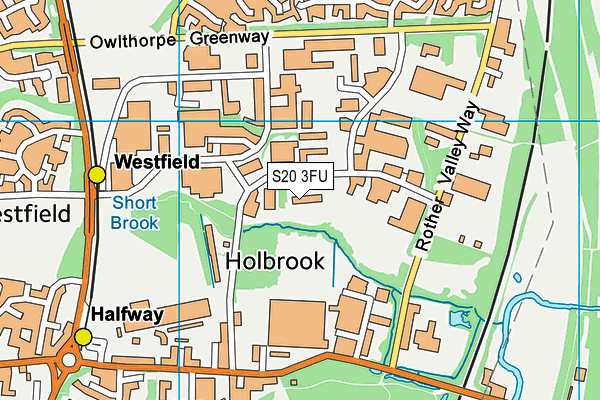 S20 3FU map - OS VectorMap District (Ordnance Survey)