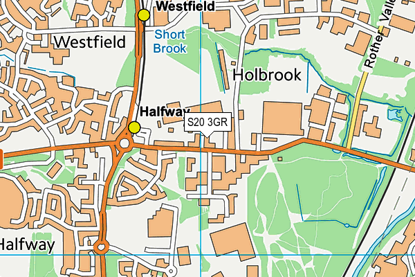 S20 3GR map - OS VectorMap District (Ordnance Survey)