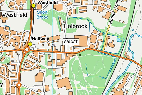 S20 3GT map - OS VectorMap District (Ordnance Survey)