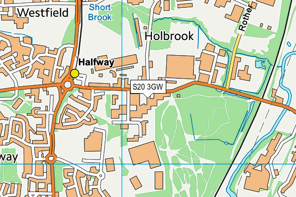 S20 3GW map - OS VectorMap District (Ordnance Survey)